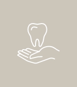 Animated hand holding a knocked out tooth