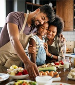 Family eating healthy in Lubbock   