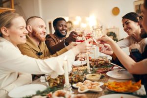 a group of people enjoying Thanksgiving in Lubbock